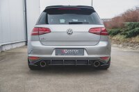 Maxton Design Diffusor Rear extension Rear Bumper V.2 black-red - VW Golf 7 GTI