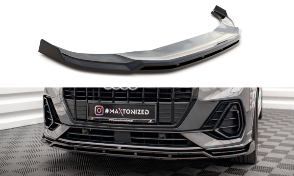 Maxton Design Front extension V.2 gloss black - Audi Q3 S-Line F3