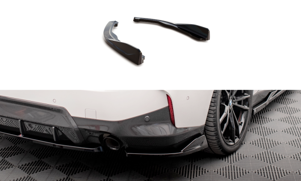 Maxton Design Rear extension Flaps Diffusor V.1 gloss black - BMW 2 Coupe M-Package G42