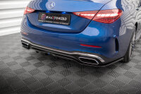 Maxton Design Middle diffuser rear extension DTM Look gloss black - Mercedes C AMG-Line W206