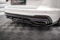 Maxton Design Middle diffuser rear extension DTM Look gloss black - Audi A4 S-Line B9 Facelift