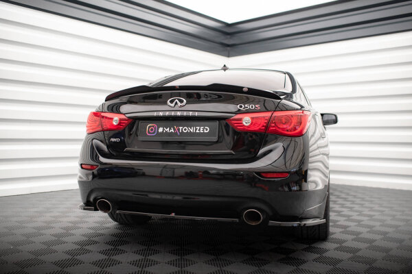 Maxton Design Aufsatz Heckspoiler Abrisskante schwarz Hochglanz - Infiniti Q50 S MK1