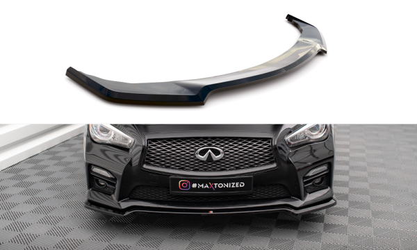 Maxton Design Front extension V.1 gloss black - Infiniti Q50 S MK1