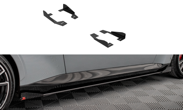 Maxton Design Side Flaps schwarz Hochglanz - BMW 2er Serie Coupe M-Paket / M240i G42