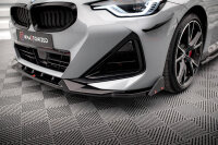 Maxton Design Frontansatz V.2 + Flaps schwarz Hochglanz - BMW 2 Coupe M-Paket / M240i G42