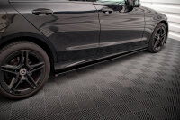 Maxton Design Side skirts extension gloss black - Mercedes C43 / C AMG-Line Limousine W205 Facelift