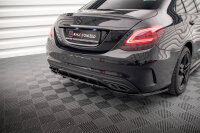 Maxton Design Middle diffuser rear extension DTM Look gloss black - Mercedes C AMG-Line W205 Facelift