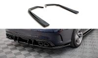 Maxton Design Rear extension Flaps Diffusor gloss black - Mercedes C 43 Limousine W205 Facelift