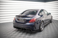 Maxton Design Rear extension Flaps Diffusor gloss black - Mercedes C 43 Limousine W205 Facelift