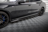 Maxton Design Side skirts extension gloss black - BMW 7...