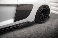 Maxton Design Seitenschweller Ansatz V.2 + Flaps schwarz Hochglanz - Audi R8 MK2 Facelift