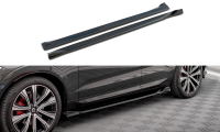 Maxton Design Side skirts extension gloss black - Volvo XC60 R-Design MK2 Facelift