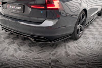 Maxton Design Middle diffuser rear extension DTM Look gloss black - Volvo V90 R-Design MK2