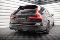 Maxton Design Middle diffuser rear extension DTM Look V.2 gloss black - Volvo V90 MK2