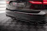 Maxton Design Middle diffuser rear extension DTM Look V.2 gloss black - Volvo V90 MK2