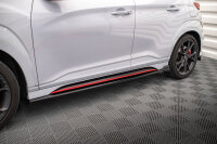 Maxton Design Side skirts extension V.2 gloss black - Hyundai Kona N MK1