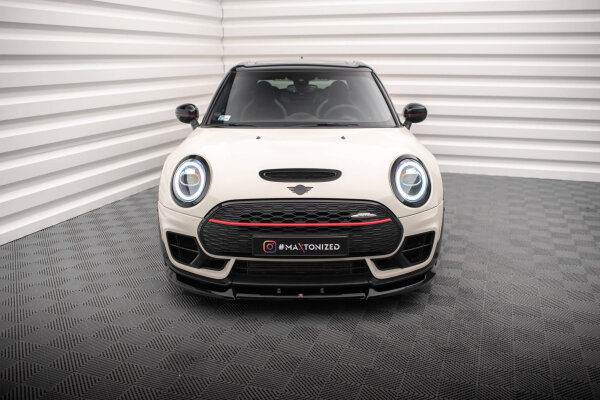 Maxton Design Front extension V.1 gloss black - Mini Cooper Clubman John Cooper Works F54 Facelift