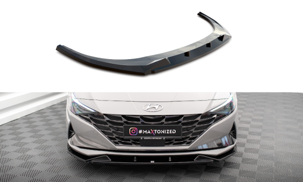 Maxton Design Front extension gloss black - Hyundai Elantra MK7