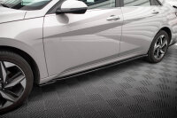 Maxton Design Side skirts extension gloss black - Hyundai Elantra MK7