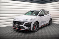 Maxton Design Front extension V.2 + Flaps gloss black - Hyundai Kona N MK1