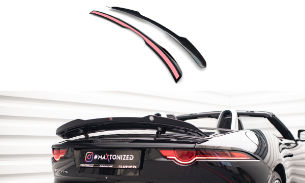 Maxton Design Attachment Rear Spoiler Cap gloss black - Jaguar F-Type MK1 Facelift
