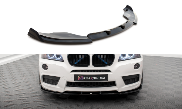 Maxton Design Front extension black gloss - 10-14 BMW X3 F25 M-Package