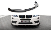 Maxton Design Front extension black gloss - 10-14 BMW X3...