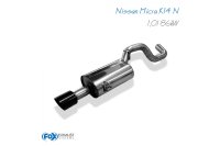 FOX final silencer - 1x90 Typ 25 black enamelled - 19+ Nissan Micra K14 N