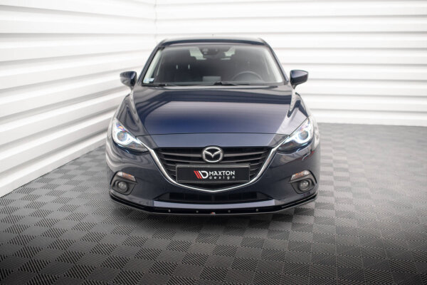 Maxton Design Frontansatz schwarz Hochglanz - 13-16 Mazda 3 MK3