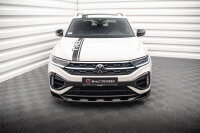 Maxton Design Front extension V.2 gloss black - 21+ VW T-Roc R MK1 Facelift