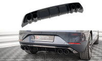 Maxton Design Rear extension gloss black + Sport exhaust dummy black - 20+ Seat Leon FR MK4 Hatchback