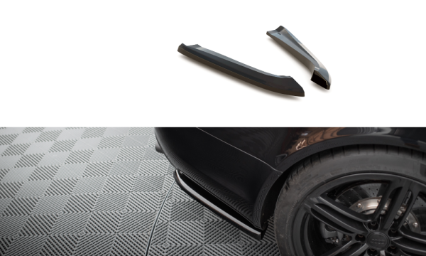 Maxton Design Rear extension Flaps Diffusor gloss black - 07-10 Audi RS6 Avant C6