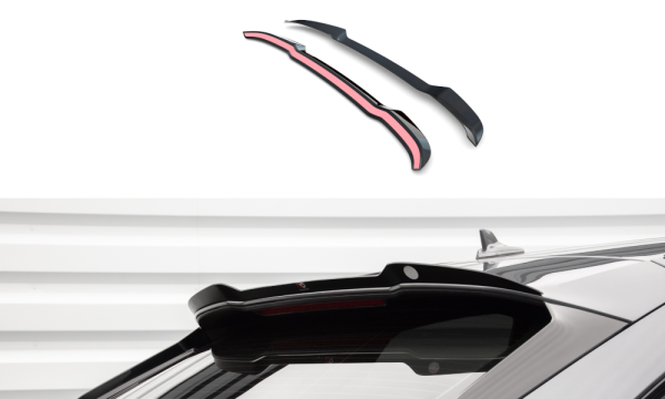 Maxton Design Attachment Rear Spoiler Cap (upper) black gloss - 20+ Audi SQ5 Sportback MK2 Facelift