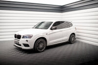 Maxton Design Side skirts extension black gloss - 10-14 BMW X3 F25 M-Package