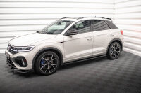 Maxton Design Side skirts extension black gloss - 21+ VW T-Roc R MK1 Facelift