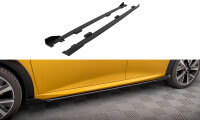 Maxton Design Side skirts extension Street Pro + Flaps red - 19+ Peugeot 208 GT MK2