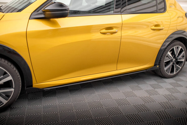 Maxton Design Seitenschweller Ansatz Street Pro + Flaps schwarz - 19+ Peugeot 208 GT MK2