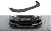 Maxton Design Street Pro Front extension + Flaps black - 07-10 Audi RS6 C6 Avant