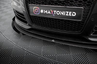 Maxton Design Street Pro Front extension + Flaps black - 07-10 Audi RS6 C6 Avant