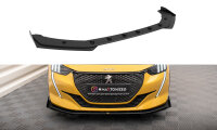 Maxton Design Street Pro Front extension + Flaps black - 19+ Peugeot 208 GT MK2