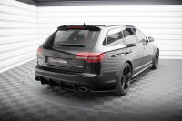 Maxton Design Rear extension Flaps Diffusor black - 07-10 Audi RS6 C6 Avant