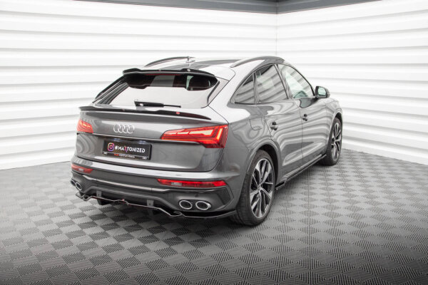 Maxton Design Diffusor Heckansatz DTM Look schwarz Hochglanz - 20+ Audi SQ5 Sportback MK2 Facelift