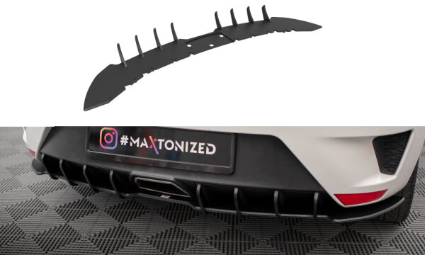 Maxton Design Street Pro Rear Bumper black - 08-12 Seat Ibiza Sport Coupe MK4