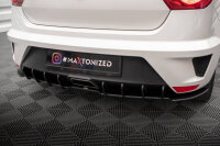 Maxton Design Street Pro Rear Bumper black-red - 08-12 Seat Ibiza Sport Coupe MK4