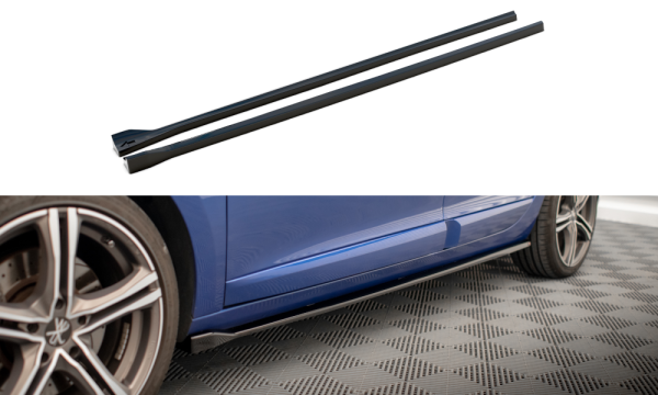 Maxton Design Side Skirt extensions black gloss - 13-16 Renault Megane GT Line Grandtour MK3 Facelift