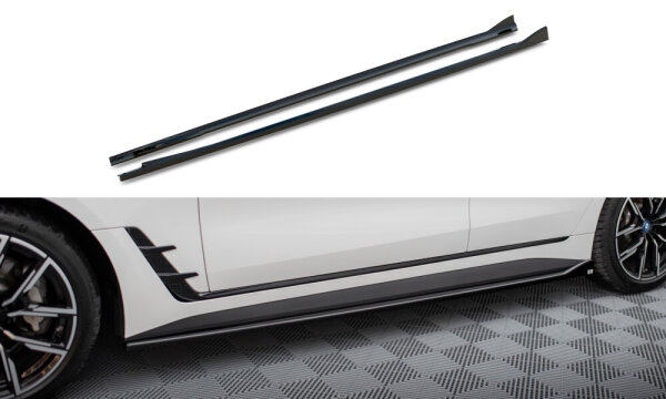 Maxton Design Side Skirt extensions V.1 black gloss - 21+ BMW i4 G26 M-Package