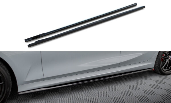 Maxton Design Side Skirt extensions black gloss - 22+ BMW 3 Series G20/G21 Facelift M340i/M-Package