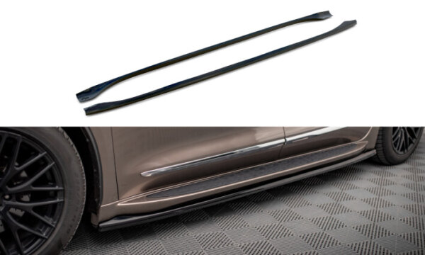 Maxton Design Side Skirt extensions black gloss - 16-20 Chrysler Pacifica MK2