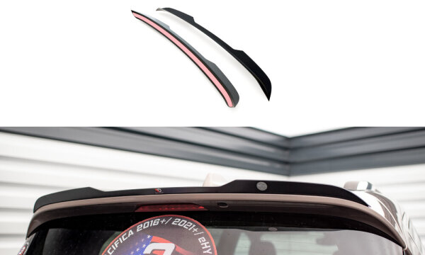 Maxton Design Attachment Rear Spoiler Cap black gloss - 16-20 Chrysler Pacifica MK2