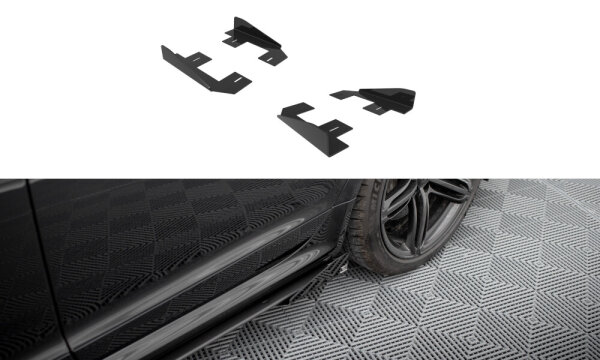 Maxton Design Seiten Flaps schwarz Hochglanz - 07-10 Audi RS6 C6 Avant